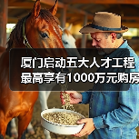 厦门启动五大人才工程 最高享有1000万元购房补贴(图1) 厦门启动五大人才工程 最高享有1000万元购房补贴(图1)