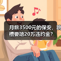 月薪3500元的保安,跳槽要赔20万违约金?(图3) 月薪3500元的保安,跳槽要赔20万违约金?(图3)