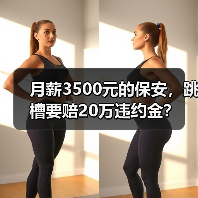 月薪3500元的保安,跳槽要赔20万违约金?(图1) 月薪3500元的保安,跳槽要赔20万违约金?(图1)