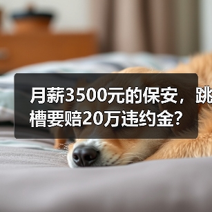 月薪3500元的保安,跳槽要赔20万违约金?(图2) 月薪3500元的保安,跳槽要赔20万违约金?(图2)