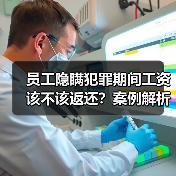 员工隐瞒犯罪期间工资该不该返还?案例解析(图1) 员工隐瞒犯罪期间工资该不该返还?案例解析(图1)